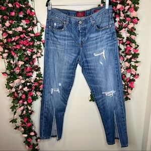 Lucky Brand Blue Distressed Dylan Boyfriend Jeans Womens Casual Denim 8/29
